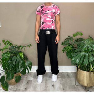 Pink camp baby tee crop cropped oversized boxy trendy trend